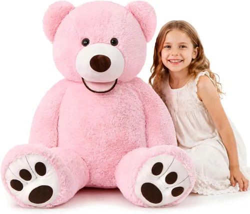 Miniatura 15 de MorisMos Oso de Peluche Gigante, Oso de 39 Pulgadas, Animales de Peluche Grandes con Huellas Grandes, Osos de Peluche de Regalo para Niños