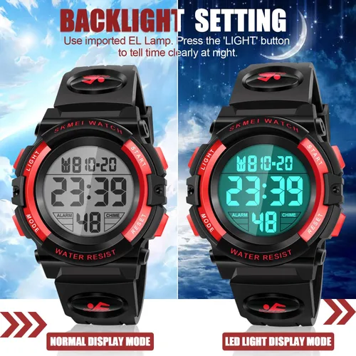 Miniatura 5 de Reloj impermeable multifuncional LED para niños - Regalos para niños