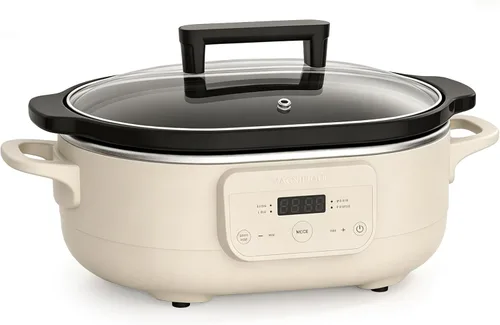 Miniatura 9 de Olla de Cocción Lenta Programable de 6 Cuartos con Recipiente Antiadherente Saludable Extraíble - Pequeño Electrodoméstico de Cocina para Cenas