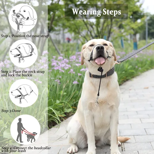 Miniatura 6 de BARKLESS Collar de cabeza de perro, sin tirones, con acolchado suave, arnés acolchado suave reflectante para perros pequeños y medianos