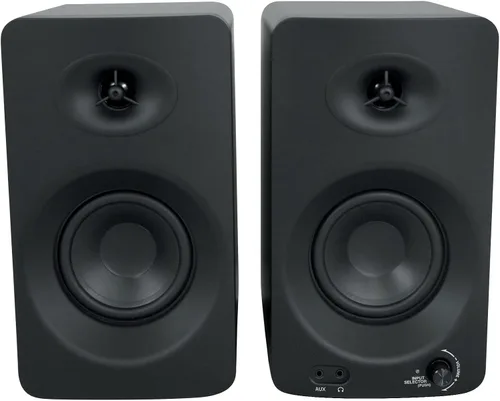 Miniatura 2 de Rockville ASM4 - Altavoces de monitor de estudio alimentados por USB, par de 4", 2 vías, 200W, color negro, Bluetooth, entrada óptica, perfectos
