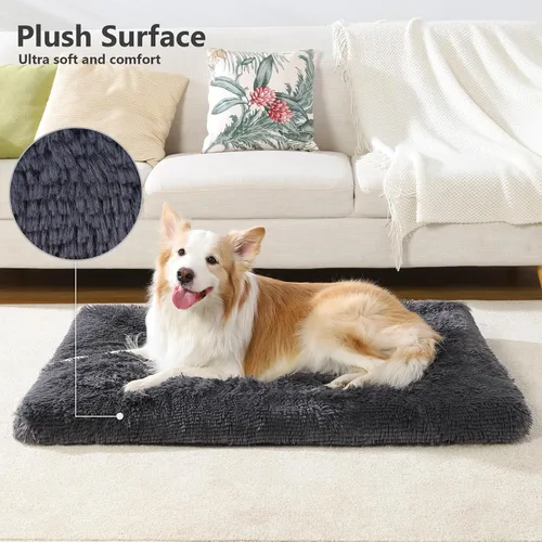 Miniatura 2 de Vonabem Alfombrilla para Jaula de Perro Grande 36 Pulgadas, Cama Lavable para Jaula para Perros Grandes y Medianos, Alfombrillas Suave de Felpa