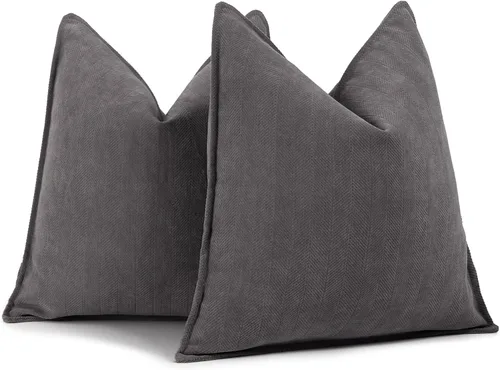 Miniatura 28 de ZWJD Fundas de Almohada para Lanzar de Color Rust 18x18 Juego de 2 Fundas de Almohada de Chenilla con Diseño Elegante Fundas de Almohada Decorativas