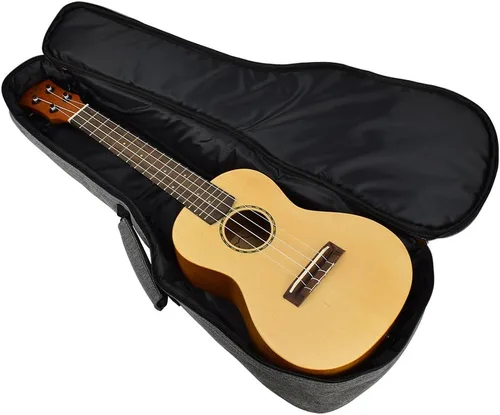 Miniatura 6 de CLOUDMUSIC Funda para ukelele Gig Bag con mochila acolchada para concierto de 23" pulgadas (concierto, gris)