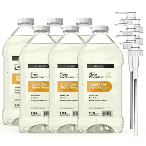 Miniatura 21 de Clean Revolution Jabón de manos en gel líquido, líquido sedoso rico, espuma rápida, enjuague rápido, contiene aceites esenciales reales