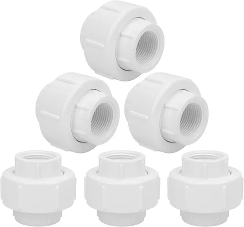 Miniatura 27 de Paquete de 10 Adaptadores Conectores de Acoplamiento de Tubería de PVC de Rosca Doble Hembra de 1 pulgada (F x F) SCH40 Acoplamiento de Tubería