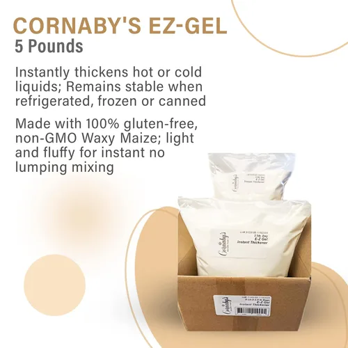 Miniatura 2 de Cornaby's E-Z Gel - Espesante instantáneo para alimentos, 5 libras, almidón de maíz sin OMG para salsas, sopas, salsas, postres y aderezos