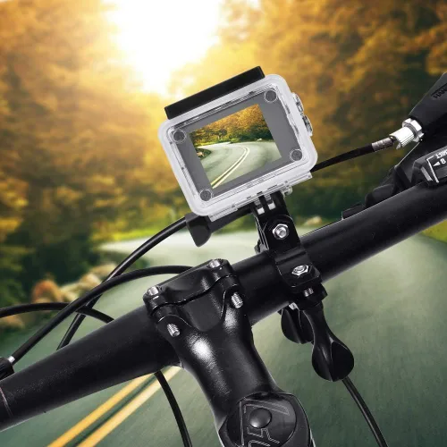 Miniatura 6 de Cámara de acción 1080P 30fps 12MP, cámara deportiva impermeable 30M de 2 pulgadas con accesorios para vlogging, buceo, esquí, negro