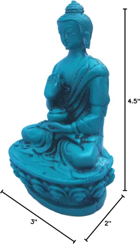 Miniatura 5 de mytibetshop Meditando Buda Turquesa para la Meditación y Alter para la Paz y Protección