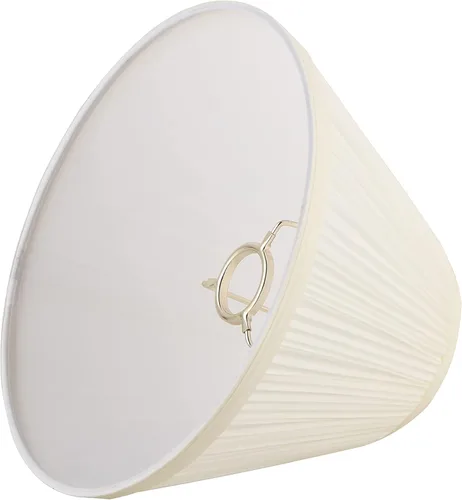 Miniatura 4 de Aspen Creative 59171, pantalla de lámpara Empire Uno, blanco de algodón, 10.2 cm parte superior x 25.4 cm inferior x 17.8 cm altura inclinada, Slip