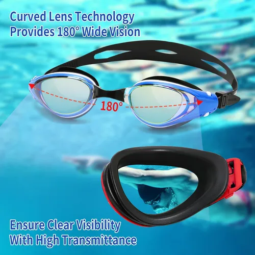 Miniatura 7 de iGym Gafas de natación de corta vista, gafas de natación ópticas para miope, antivaho con protección UV, hebilla ajustable para mujeres y hombres