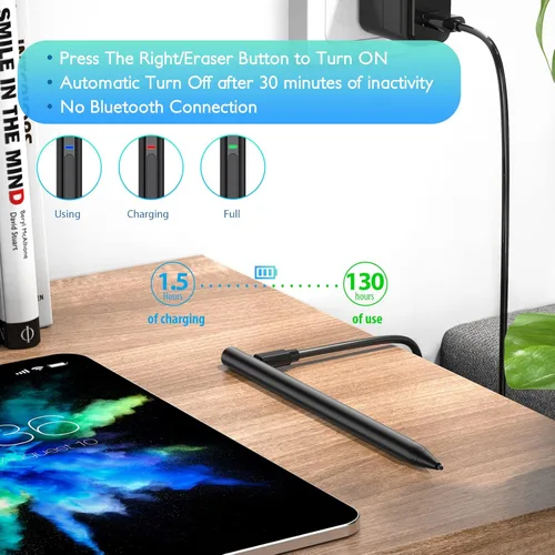 Miniatura 6 de Surface Stylus Pen Digital Pen para Microsoft Surface Pro X/9/8/7/6/5/4/3/Surface Laptop 5/4/3/2/1 Surface Go 3/2/1 Book 2/1 Studio Magnet 4096