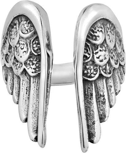 Miniatura 2 de Anillo de plata de ley 925 con diseño de alas de ángel