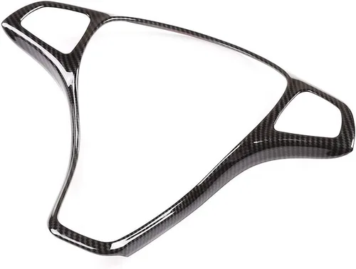 Miniatura 2 de Marco Decorativo de Volante de Coche ABS 1 pieza para Mercedes benz Clase C E GLC CLA GLA W205 W213 X253 C117 X156 2015-2018 (Fibra de Carbono)