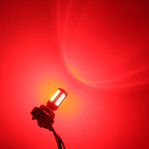 Miniatura 4 de Alla Lighting BAY15D 7518 1157 LED estroboscópica luces de freno bombillas Xtreme Super brillante rojo intermitente luces de parada reemplazo 2057