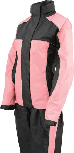 Miniatura 4 de Milwaukee Leather Traje de lluvia de motocicleta resistente al agua para mujer con cinta reflectante Hi Vis