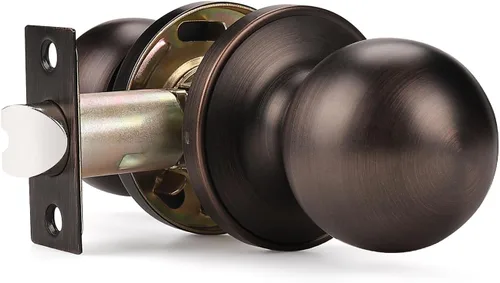 Miniatura 9 de Probrico Paquete de 4 pomos redondos para puerta de pasillo/armario, función de paso para pasillo/armario, manija