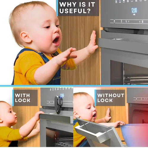Miniatura 3 de BABY PROOF ME Horno de seguridad para niños, 1 paquete, cerradura de puerta para horno, seguridad infantil, horno a prueba de bebés, resistente al