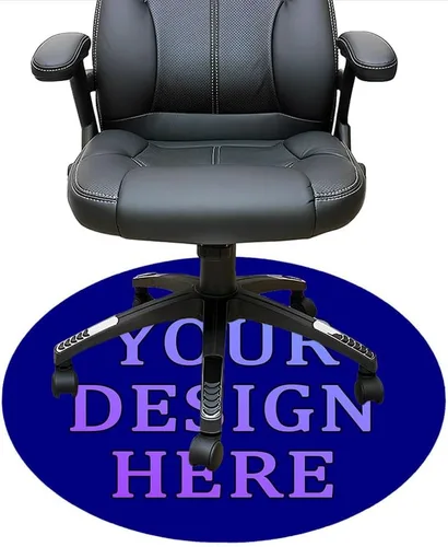 Miniatura 6 de Tapete redondo personalizado para silla de escritorio de oficina, diseño de tu propio logotipo de foto, texto, alfombrillas circulares