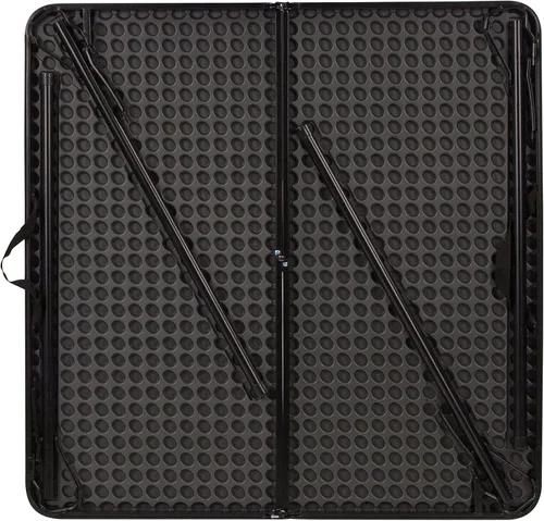 Miniatura 12 de Flash Furniture Dunham Mesa Cuadrada de Plástico Plegable para Eventos de 2.83 Pies con Asa de Transporte, Mesa de Banquete Bi-Fold para Eventos