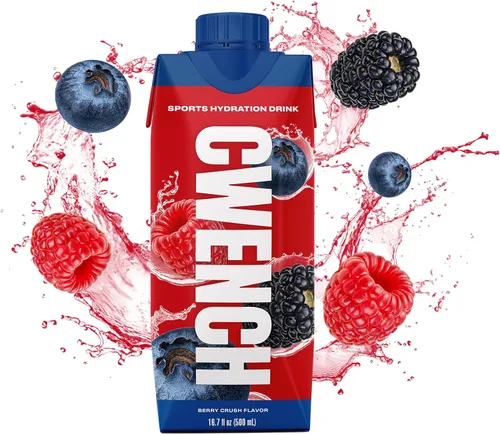 Miniatura 2 de CWENCH HYDRATION Bebida deportiva lista para beber, sabor Berry Crush, cero azúcar, bebida electrolítica con vitaminas B, botellas de 16.9 onzas