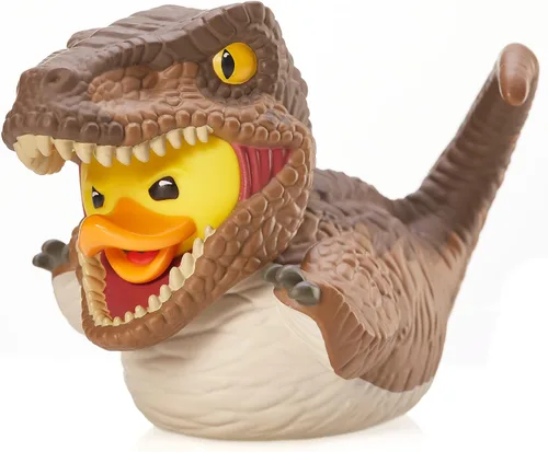 Miniatura 7 de Figura afelpada TUBBZ: figura coleccionable de Jurassic Park de tiranosaurio de cosplay, en forma de pato de goma suave afelpado T-rex (peluche)