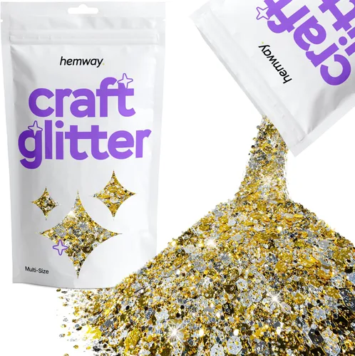 Miniatura 46 de Hemway Craft Glitter - Rojo Copos de lentejuelas metálicas de varios tamaños para manualidades de resina y epoxi Suministros para vasos