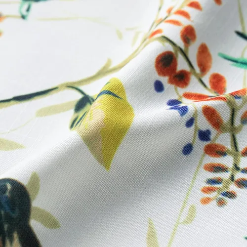 Miniatura 6 de Leeva - Cortinas pequeñas con estampado de pájaros, 24 pulgadas de largo, conjunto de paneles para ventanas, diseño de estampado de pájaros