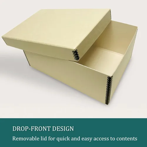 Miniatura 6 de Golden State Art, Cajas de almacenamiento para fotos de archivo, caja de conservación de tarjetas sin ácidos con tapa extraíble, para almacenar
