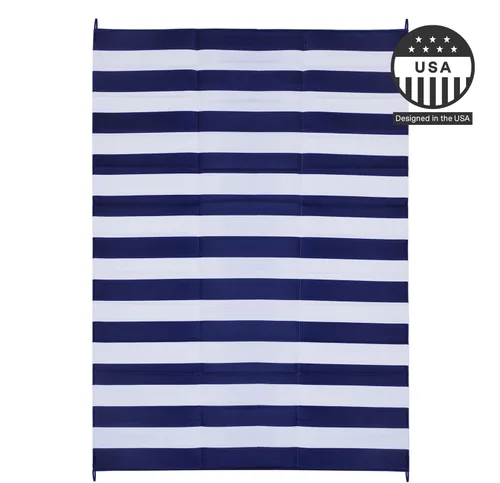 Miniatura 3 de FH Home - Alfombra para exteriores de camping, impermeable, resistente a la decoloración, reversible, plástico reciclado de alta calidad, a rayas