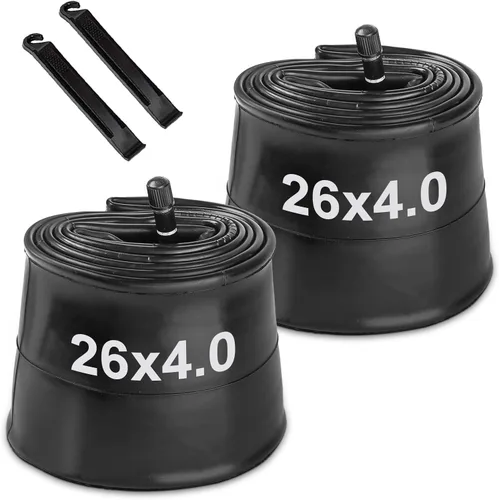 Hycline Tubo interior para bicicleta de grasa: 20/26x3.0-4.0 pulgadas, paquete de 2 tubos eléctricos para neumáticos grasos AV 1.260 in, válvula