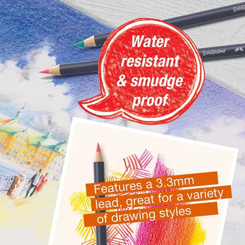 Miniatura 7 de Faber-Castell Creative Studio Goldfaber - Lápices de colores, lata de 48