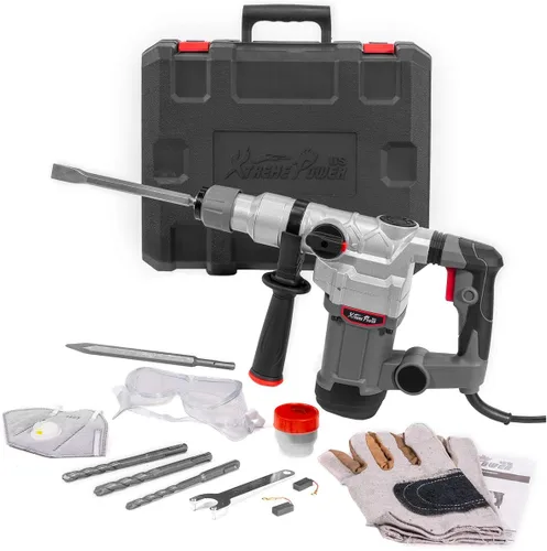Miniatura 11 de XtremepowerUS 1180W SDS-Plus - Martillo astillador de demolición rotativo eléctrico de 1-1/4 pulgadas, combinación de martillo rotativo de 1-1/4