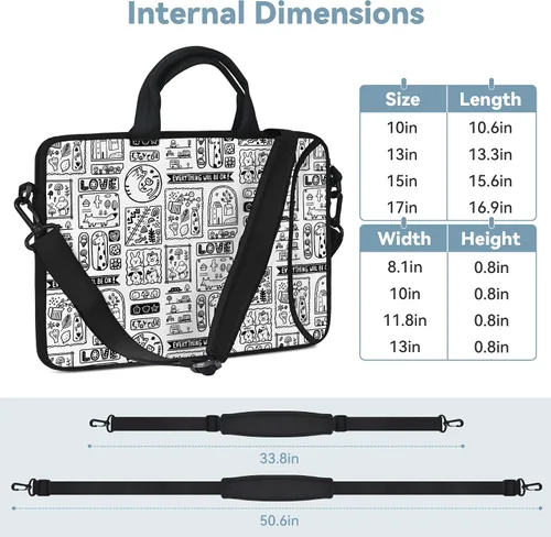 Miniatura 5 de RICHEN - Bolso bandolera de 10 pulgadas con asa, funda para laptops, notebooks, tablets infantiles de 7 a 10.2 pulgadas
