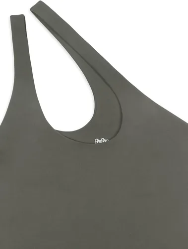 Miniatura 5 de REORIA - Body sexy para mujer, sin mangas, con corte frontal de un hombro y espalda descubierta
