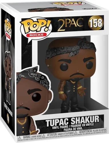Funko Pop Rocks: Tupac - Chaleco con Bandana - Figura de Vinilo Coleccionable - Idea de Regalo - Mercancía Oficial - Juguetes para Niños y Adultos -