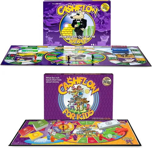 Rich Dad Cashflow Juego de mesa How to Get Out of The Rat Race, versión para adultos y niños, divertidos y educativos juegos de aprendizaje de