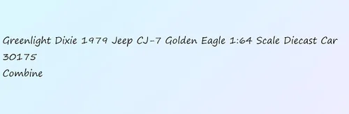 Miniatura 2 de 3017 Hobby Collect kit 1:64 Escala Diecast Car 30175 para Dixie 1979 Jeep CJ-7 Golden Eagle