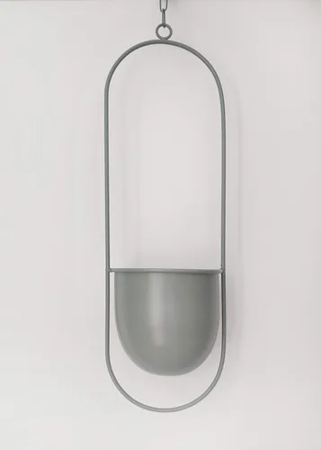 Miniatura 6 de RISEON Colgador de Plantas de Metal Verde Boho, Maceta Colgante de Metal para Pared y Techo, Maceta Moderna, Soporte de Maceta de Flores de Mediados