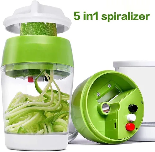 Miniatura 8 de Espiralizador de verduras, fabricante de fideos de calabacín, cortador en espiral de verduras para pepino, calabacín, zanahoria, preparación