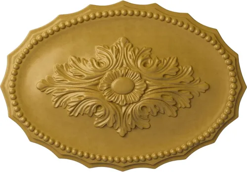 Miniatura 39 de Ekena Millwork CM16OX Medallón de techo Oxford, 16 7/8" W x 11 3/4" H x 1 1/2" P, imprimado en fábrica Imprimación de fábrica.