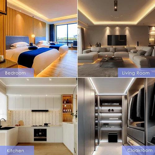 Miniatura 8 de CCT COB Smart LED Strip – 32.8 pies/32.8 ft sintonizable blanco 2700K-6500K 24V tira de luz regulable con control remoto 6400LEDs CRI90+ compatible