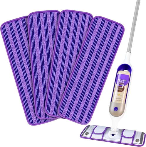 Miniatura 9 de Paquete de 2 almohadillas reutilizables mejoradas para fregona compatibles con Swiffer PowerMop, almohadillas de repuesto para mopa Swiffer Power