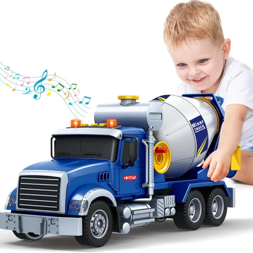 Miniatura 10 de Bstoyder Juguetes para niños de 3, 4, 5, 6, 7, 8 años, gran camión excavadora con luces, sonidos, camión juguete de fricción para niños pequeños