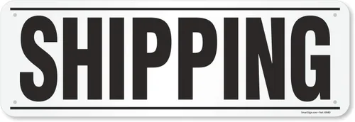 Miniatura 2 de SmartSign Letrero de "Shipping" 24 x 72 pulgadas 3M de aluminio reflectante de grado ingeniero, fabricado en Estados Unidos 24" x 72" 3M EG