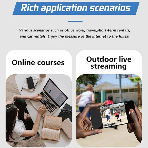 Miniatura 5 de 4G LTE Mobile WiFi Hotspot Enrutador portátil con ranura para tarjeta SIM 300Mbps 2.4G 5.8G Pantalla LCD de doble banda para viajes Camping Negocios