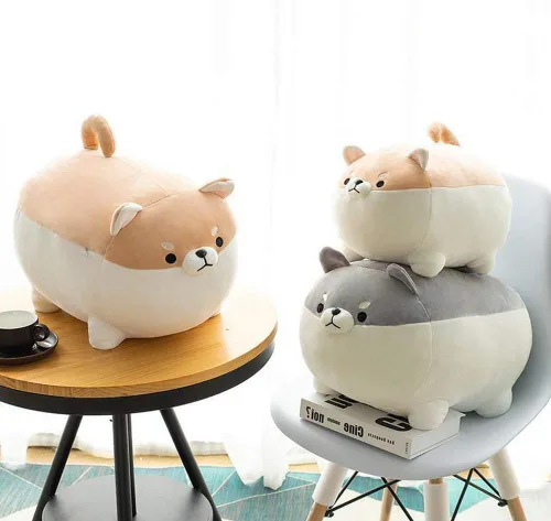 Miniatura 3 de Shiba Inu - Almohada de felpa para perro, juguete de peluche Corgi Shiba Inu, almohada de peluche suave para abrazar, regalo para San Valentín