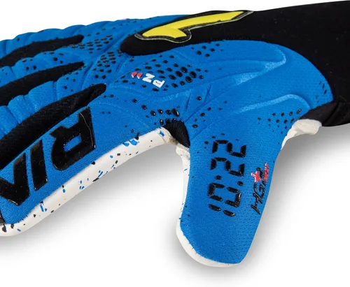 Miniatura 3 de Rinat Kronos 10:22 Guante de portero de césped – Guantes de portero de fútbol duraderos con palma de látex HGP+, corte negativo para un ajuste Azul