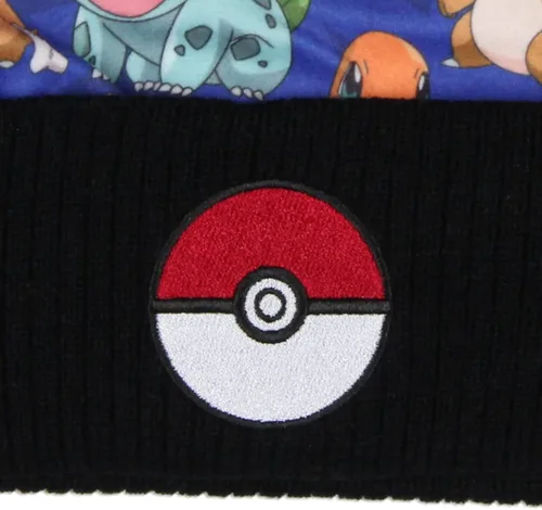 Miniatura 3 de Bioworld Pokemon - Gorro sublimado Pikachu Eevee Charmander Squirtle Bulbasaur puño Pom Beanie Hat Multicolor, Multi colorido