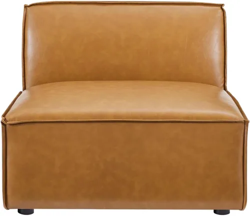 Miniatura 6 de Modway Restore - Sofá seccional de cuero vegano de 6 piezas en color marrón